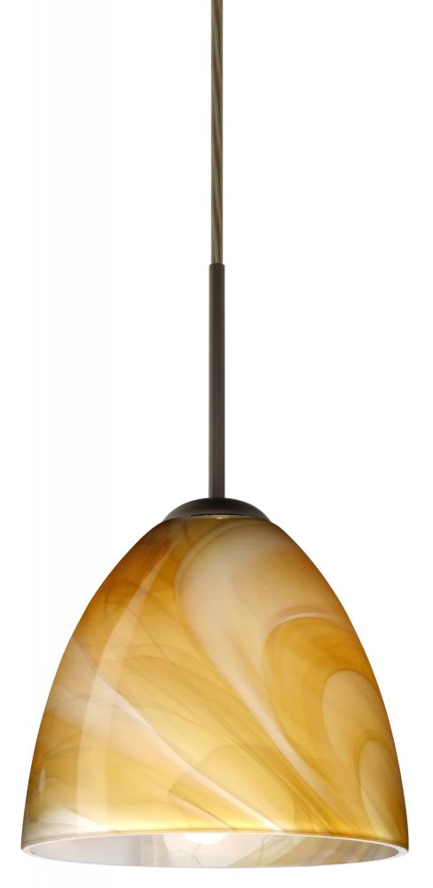 Besa Vila LED Pendant Honey Bronze 1x9W LED