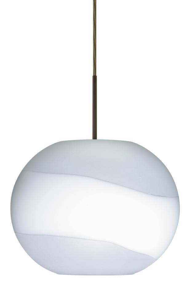 Besa Luna LED Pendant Opal Frost Bronze 1x9W LED