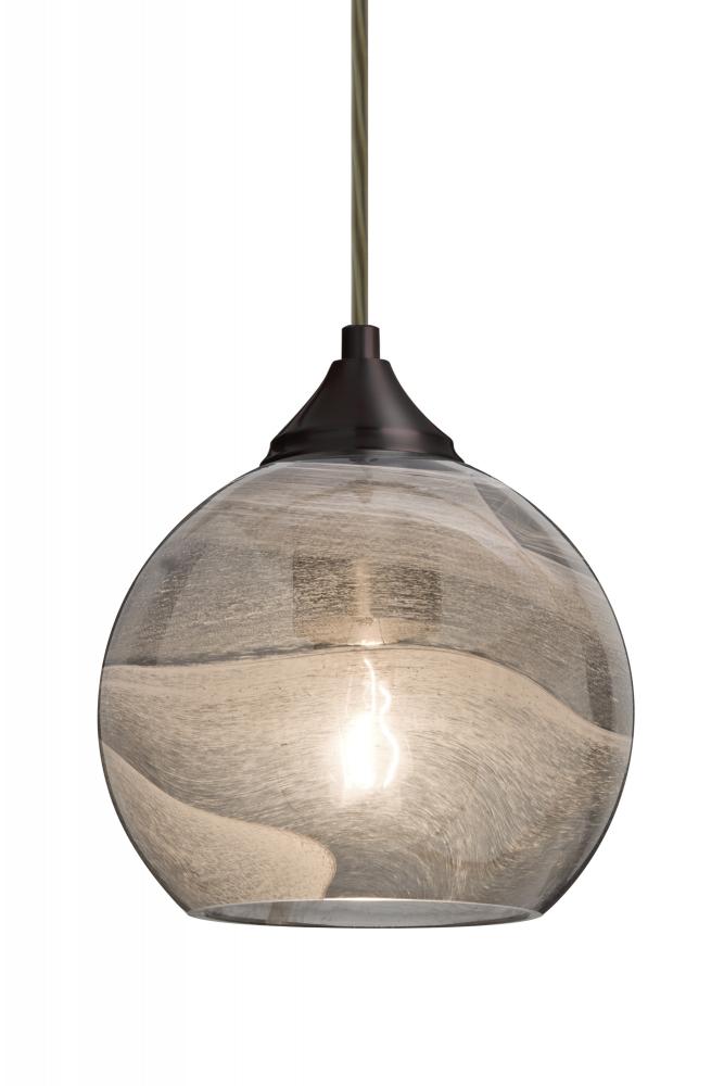 Besa, Jilly Cord Pendant, Vapor Smoke, Bronze Finish, 1x60W Medium Base