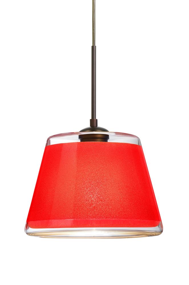 Besa Pendant Pica 9 Bronze Red Sand 1x75W Medium Base