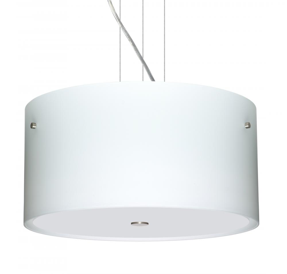 Besa Tamburo 16 Pendant Opal Matte Satin Nickel 3x11W LED