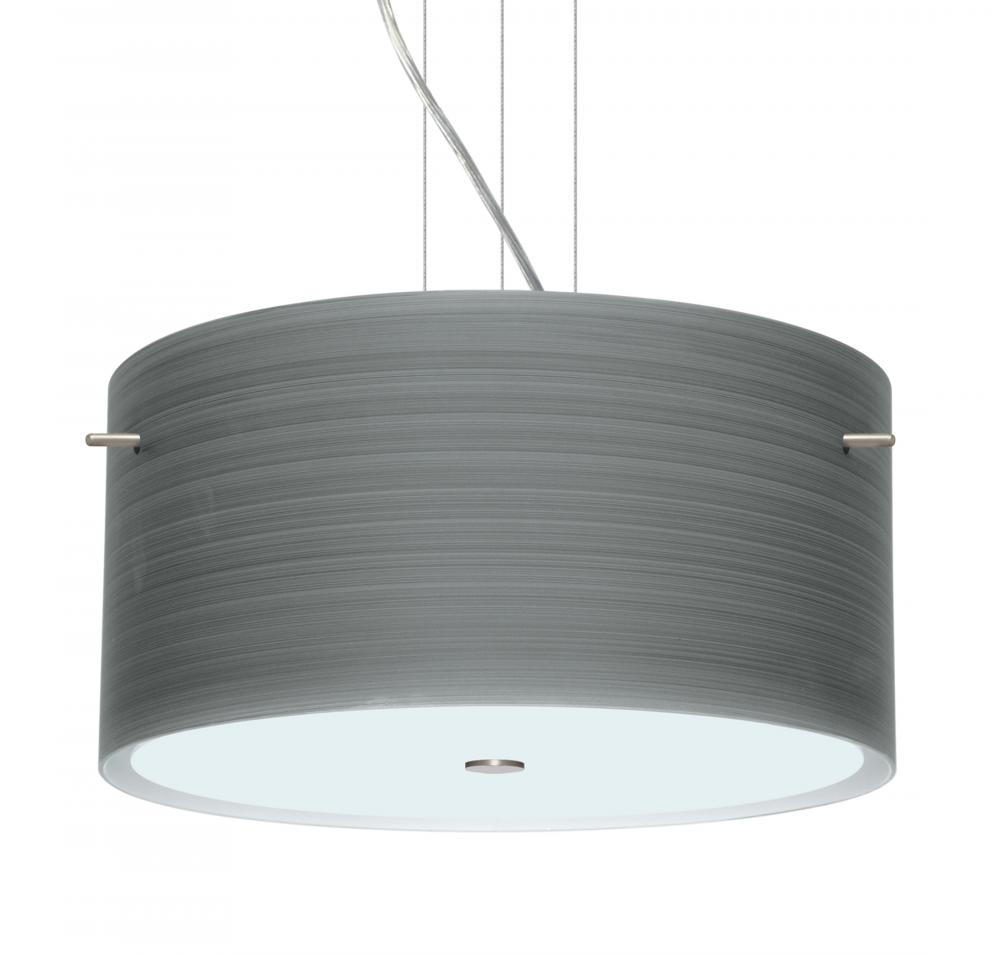 Besa Pendant Tamburo 16 Satin Nickel Titan 3x100W Medium Base