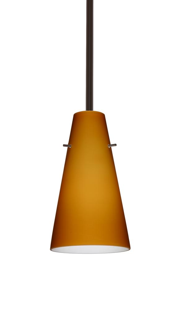 Besa Cierro LED Pendant Amber Matte Bronze 1x9W LED