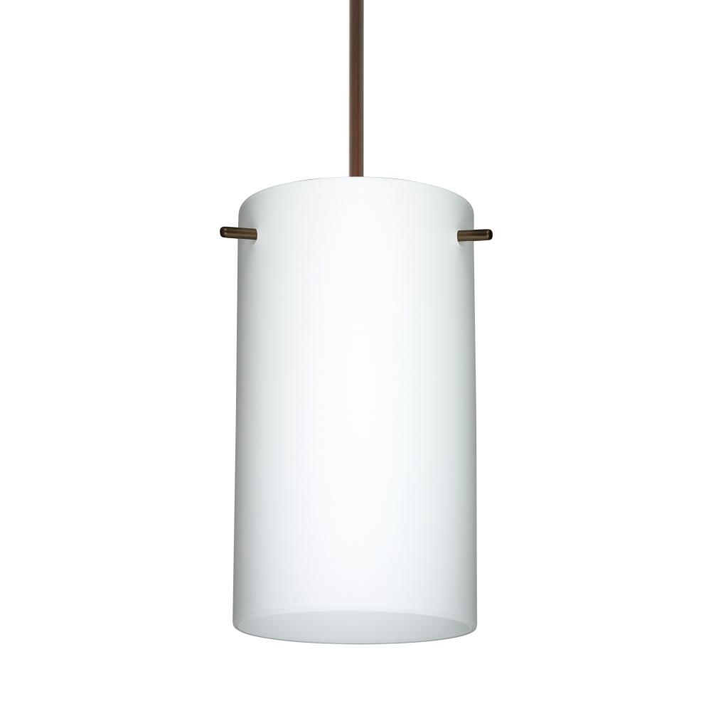 Besa Stilo 7 Pendant Bronze Opal Matte 1x50W Halogen, 277V, 0-10V Dimming