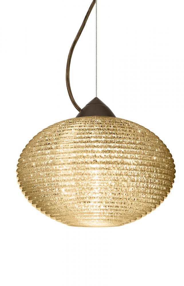 Besa Pape 12 Pendant 1Kx Gold Glitter Bronze 1x9W LED