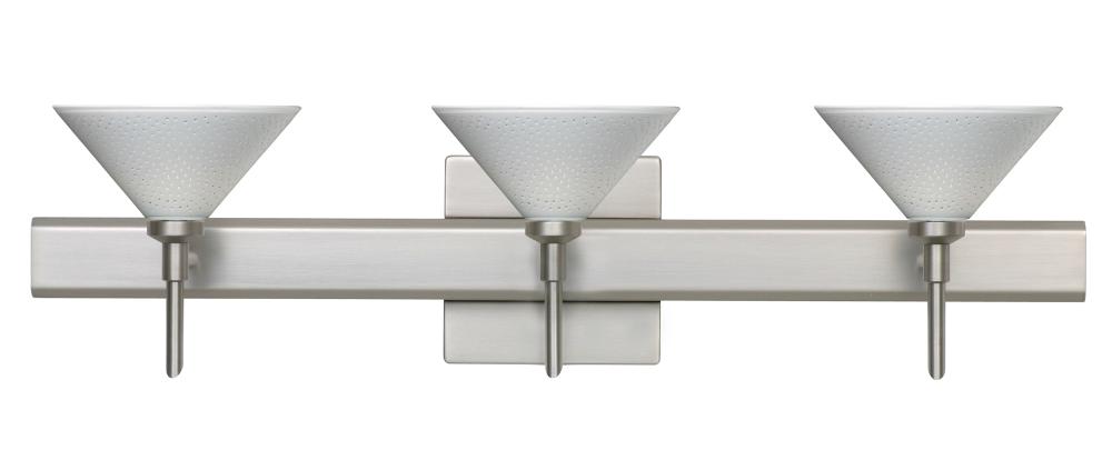 Besa Wall With SQ Canopy Kona Satin Nickel White Starpoint 3x40W G9