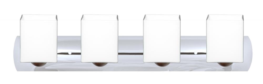 Besa Wall Rise Chrome Opal Matte 4x60W Medium Base