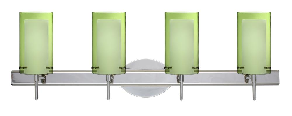 Besa Pahu 4 Wall 4SW Transparent Olive/Opal Chrome 4x5W LED