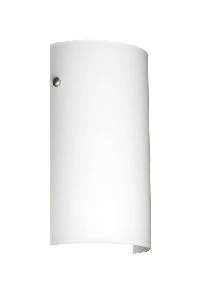 Besa Tamburo LED Wall Opal Matte Polished Nickel 1x8W LED