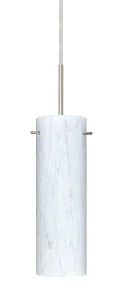 Besa Copa Pendant For Multiport Canopy Satin Nickel Carrera 1x40W B10 Medium Base