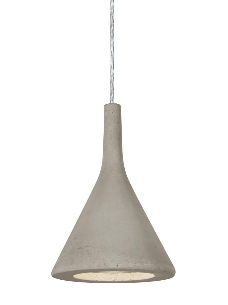 Besa Gala Pendant For Multiport Canopy, Tan, Satin Nickel Finish, 1x9W LED