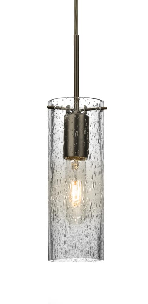 Besa, Juni 10 Pendant For Multiport Canopy, Clear Bubble, Bronze, 1x60W Medium Base