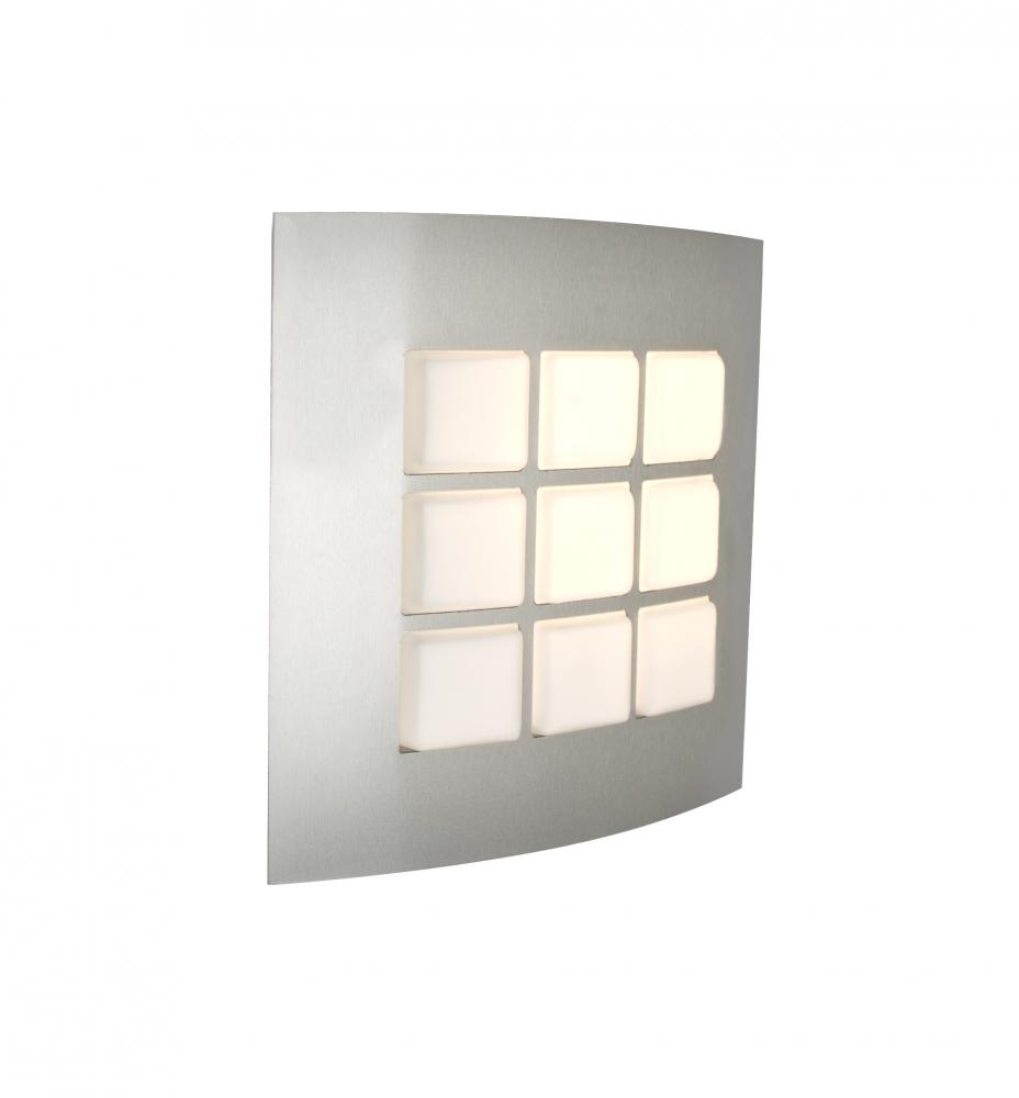 Besa, Quad 10 Sconce, Opal/Silver, 1x9W LED