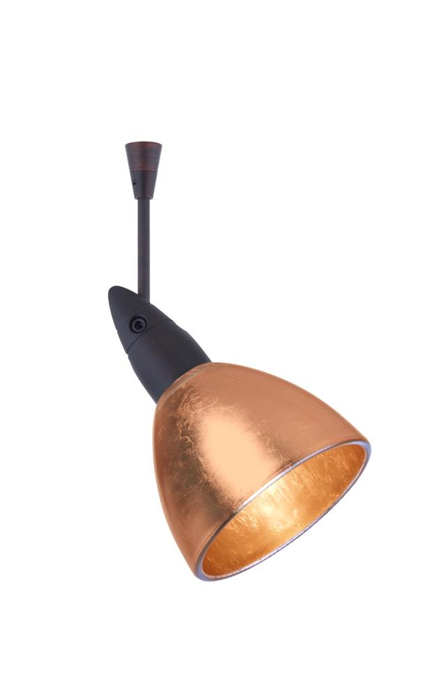 Besa Spotlight With 6" Stem Divi Bronze Copper Foil 1x50W Halogen Mr16