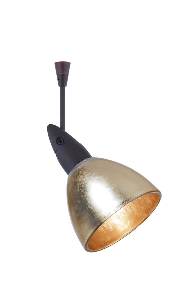 Besa Spotlight With 12" Stem Divi Bronze Gold Foil 1x50W Halogen Mr16