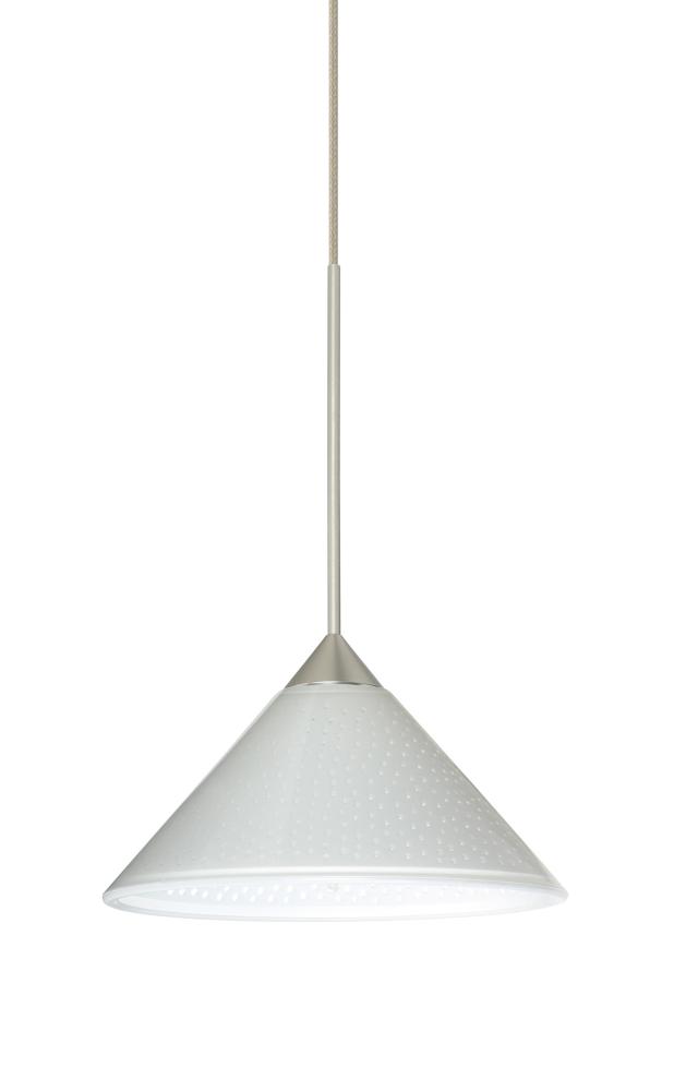 Besa Pendant For Multiport Canopy Kona Satin Nickel White Starpoint 1x5W LED