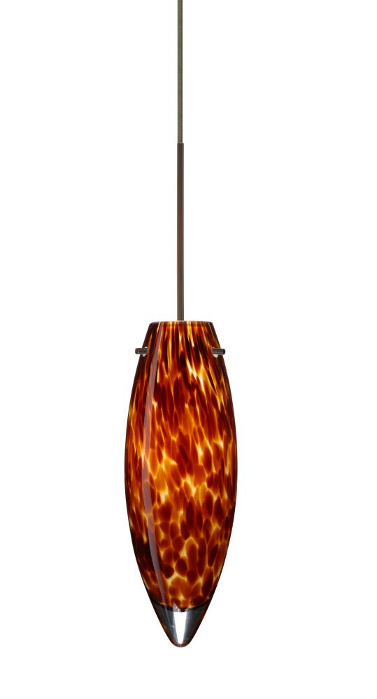 Besa Pendant Juliette Bronze Amber Cloud 1x5W LED