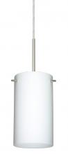 Besa Lighting 1BC-440407-MED-SN - Besa Stilo 7 Pendant Satin Nickel Opal Matte 1x40W B10 Med