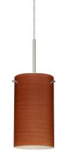 Besa Lighting 1BC-4404CH-HAL-SN - Besa Stilo 7 Pendant Satin Nickel Cherry 1x40W G9