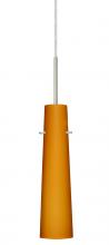 Besa Lighting 1BC-567480-LED-SN - Besa Camino Pendant Satin Nickel Amber Matte 1x5W LED