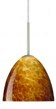 Besa Lighting 1BC-757218-MED-SN - Besa Sasha Pendant Satin Nickel Amber Cloud 1x50W B10 Med