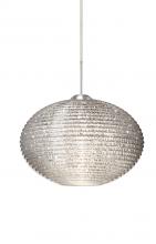 Besa Lighting 1JC-4912GL-SN - Besa Pendant Pape 10 Satin Nickel Glitter 1x75W Medium Base