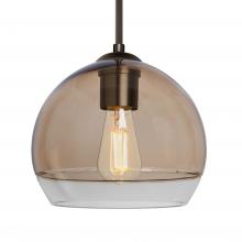 Besa Lighting 1JC-ALLY8SM-EDIL-BR - Besa, Ally 8 Cord Pendant, Smoke/Clear, Bronze Finish, 1x5W LED Filament