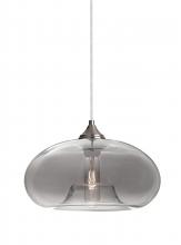 Besa Lighting 1JC-BANASM-SN - Besa Pendant Bana Satin Nickel Smoke 1x60W Medium Base