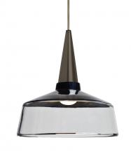 Besa Lighting 1JC-BARON10BK-LED-BR - Besa, Baron 10 Cord Pendant, Black/Clear, Bronze Finish, 1x9W LED