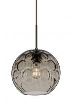 Besa Lighting 1JC-BOMYSM-BR - Besa Bombay Cord Pendant, Smoke, Bronze Finish, 1x60W Medium Base