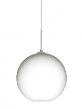 Besa Lighting 1JT-COCO1007-LED-SN - Besa Coco 10 Pendant, Opal Matte, Satin Nickel Finish, 1x9W LED