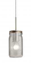 Besa Lighting 1JT-MILO4WF-SN - Besa Pendant Milo 4 Satin Nickel White Frost 1x40W Medium Base A15