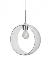 Besa Lighting 1JT-PLATOCL-SN-NI - Besa, Plato Cord Pendant, Clear, Satin Nickel Finish, 1x60W Medium Base