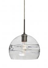 Besa Lighting 1JT-SPIR10CL-BR - Besa Spirit 10 Pendant, Clear, Bronze Finish, 1x60W Medium Base