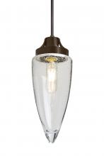 Besa Lighting 1JT-SULUCL-EDIL-BR - Besa, Sulu Cord Pendant, Clear Bubble, Bronze Finish, 1x4W LED Filament