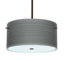 Besa Lighting 1KT-4008TN-LED-BR - Besa Tamburo 16 Pendant Titan Bronze 3x11W LED