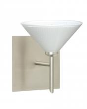 Besa Lighting 1SW-282453-SN-SQ - Besa Wall With SQ Canopy Kona Satin Nickel White Starpoint 1x40W G9