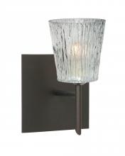 Besa Lighting 1SW-512500-BR-SQ - Besa Wall With SQ Canopy Nico 4 Bronze Clear Stone 1x40W G9