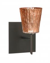 Besa Lighting 1SW-5125CF-LED-BR-SQ - Besa Wall With SQ Canopy Nico 4 Bronze Stone Copper Foil 1x5W LED