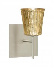 Besa Lighting 1SW-5125GF-SN-SQ - Besa Wall With SQ Canopy Nico 4 Satin Nickel Stone Gold Foil 1x40W G9