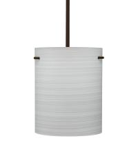 Besa Lighting 1TT-4006KR-BR - Besa Stem Pendant Tamburo 8 Bronze Chalk 1x100W Medium Base