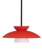 Besa Lighting 1TT-451331-LED-BR - Besa Trilo 15 Pendant Red Matte Bronze 1x9W LED