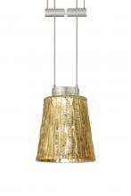 Besa Lighting 1XA-5125GF-SN - Besa Pendant Nico 4 Satin Nickel Stone Gold Foil 1x35W Halogen