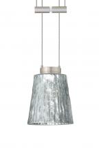 Besa Lighting 1XA-5125SF-SN - Besa Pendant Nico 4 Satin Nickel Stone Silver Foil 1x35W Halogen