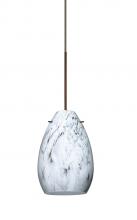 Besa Lighting 1XC-1713MG-BR - Besa Pendant Pera 6 Bronze Marble Grigio 1x50W Halogen