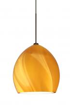 Besa Lighting 1XC-1716HN-LED-BR - Besa Pendant Sprite Bronze Honey 1x5W LED