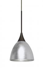 Besa Lighting 1XC-1758SF-LED-BR - Besa Divi Pendant, Silver Foil, Bronze, 1x9W LED