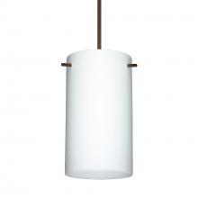 Besa Lighting 1XC-440407-BR-277-DIM010 - Besa Stilo 7 Pendant Bronze Opal Matte 1x50W Halogen, 277V, 0-10V Dimming