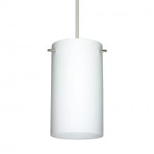 Besa Lighting 1XC-440407-SN-DIM010 - Besa Stilo 7 Pendant Satin Nickel Opal Matte 1x50W Halogen, 0-10V Dimming