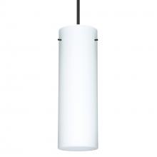 Besa Lighting 1XC-493007-BK-277-DIM010 - Besa Copa Pendant, Opal Matte, Black, 1x50W Halogen, 277V, 0-10V Dimming